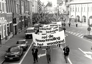 Betoging Boelwerf 1992 A. Wautersstraat Temse