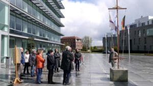 Erfgoeddag 2016, Boelwandeling met vlaggen ritueel op het Frans Boelplein